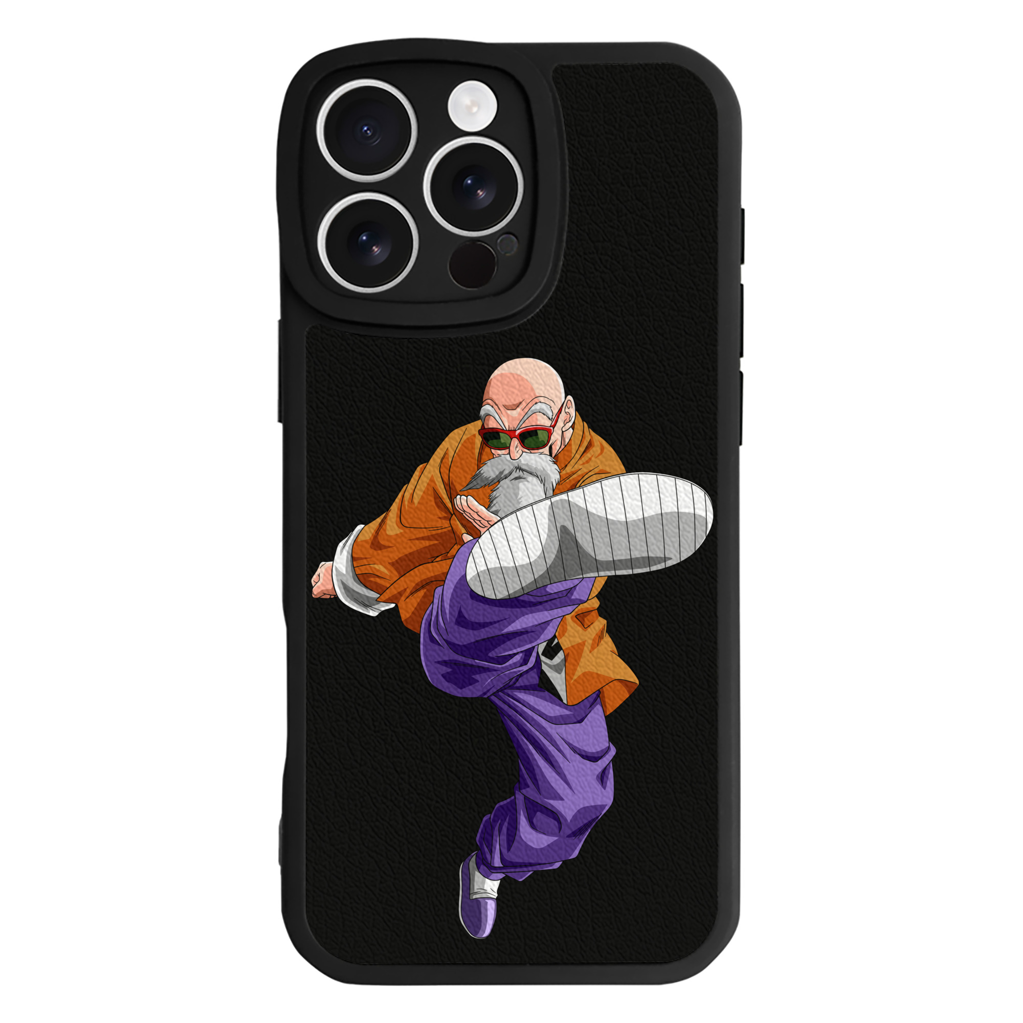 （画像用） ドラゴンボール 亀仙人（かめせんにん） DRAGON BALL Master Roshi Kame Sennin 【iPhone 16シリーズ対応】シリコンスマホケース（レザー調） 材質：シリコン